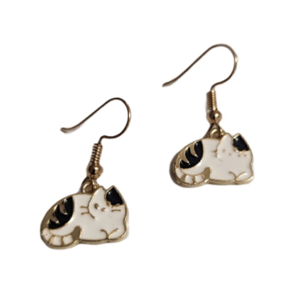Cartoon Kitty Cat Design Earrings